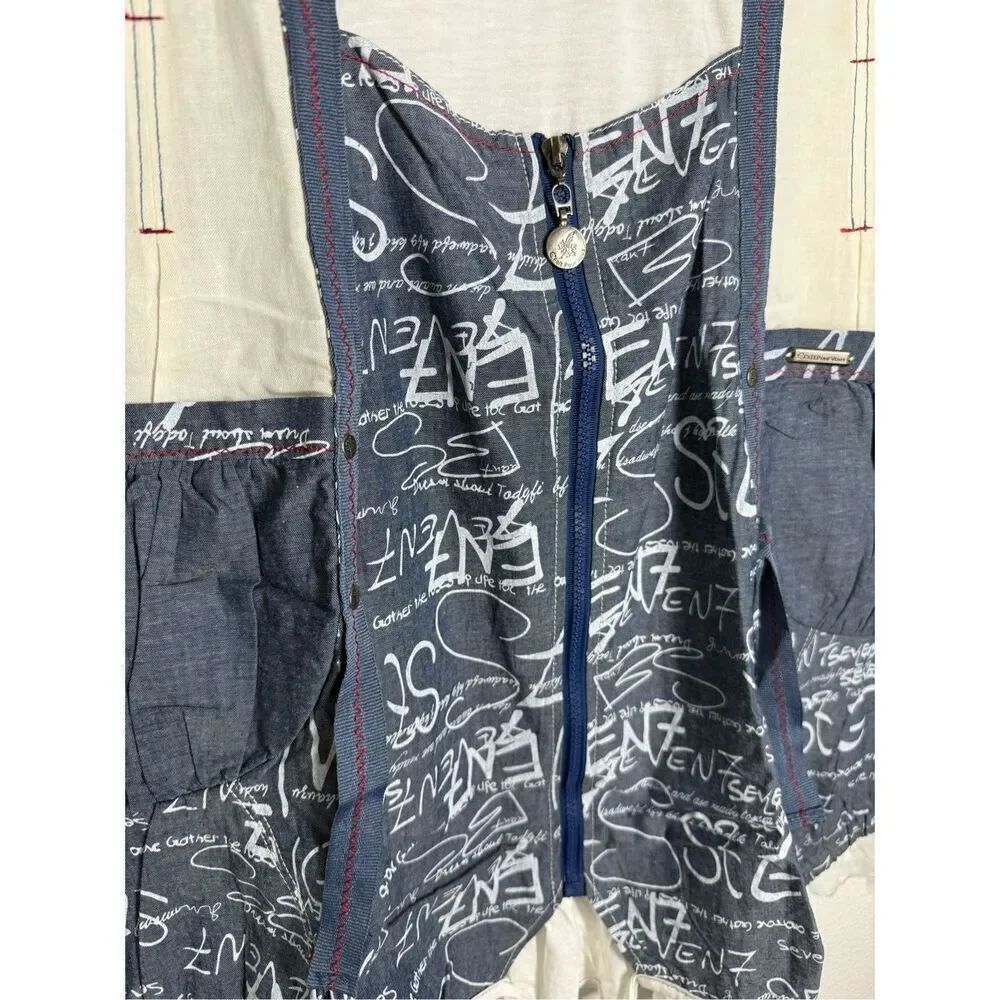 C’Fait Pour Vous Bohemian Lagenlook Women’s Dress/Top Linen Blend Sz L*See Notes - Picture 5 of 16